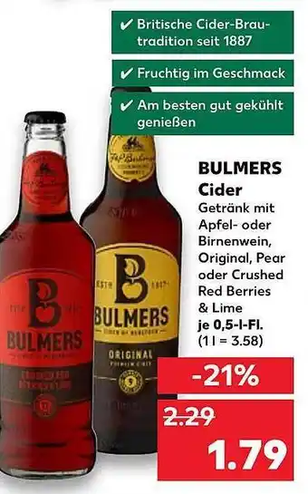 Kaufland Bulmers Cider Angebot