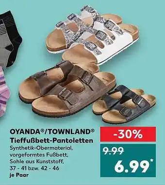 Kaufland Oyanda - Townland Tieffußbett-pantoletten Angebot