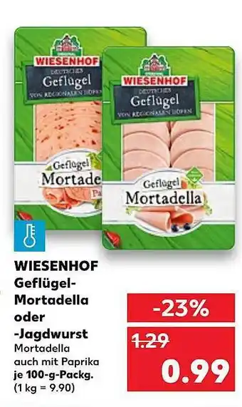 Kaufland Wiesenhof Geflügel-mortadella Oder -jagdwurst Angebot