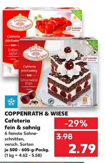 Kaufland Coppenrath & Wiese Cafeteria Fein & Sahnig Angebot