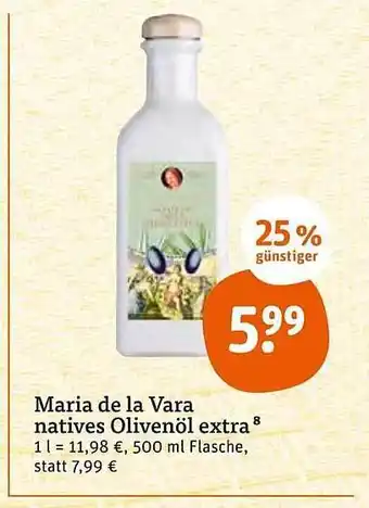 tegut Maria De La Vara Natives Olivenöl Extra Angebot