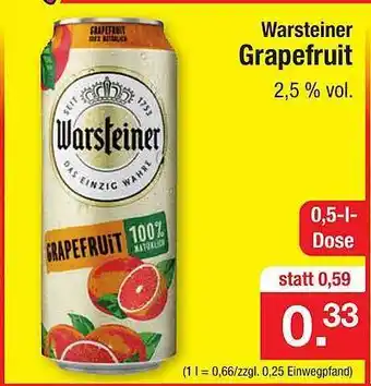 Zimmermann Warsteiner Grapefruit Angebot