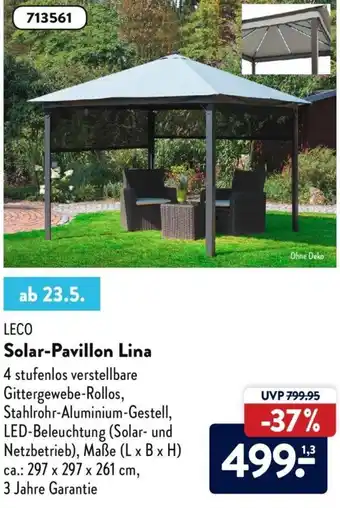 Aldi Süd Leco Solar Pavillon Lina Angebot