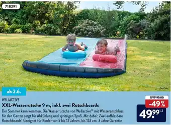 Aldi Süd Wellactive XXL Wasserrutsche 9 m, inkl. zwei Rutschboards Angebot