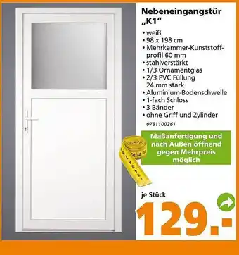 Globus Baumarkt Nebeneingangstür „k1” Angebot