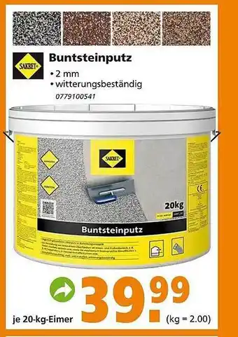 Globus Baumarkt Buntsteinputz Sakret Angebot