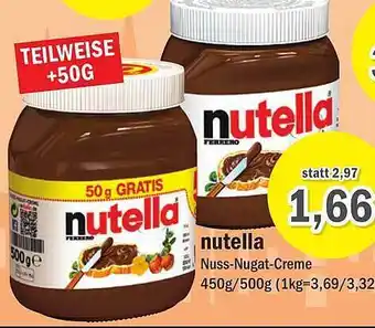 Aktiv Irma Nutella Angebot