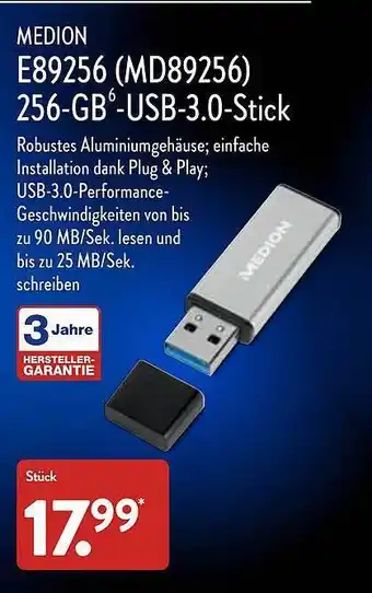 Aldi Nord Medion E89256 (md89256) 256-gb-usb-3.0-stick Angebot