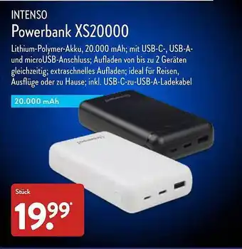 Aldi Nord Intenso Powerbank Xs20000 Angebot