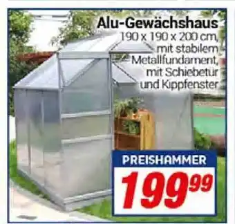 CENTERSHOP Alu-gewachshaus Angebot