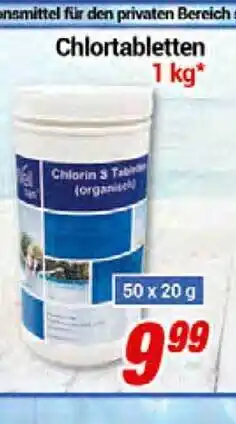 CENTERSHOP Chlortabletten 1 Kg Angebot