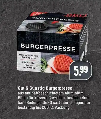 E-Center Gut & Günstig Burgerpresse Angebot