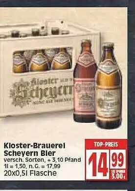 Edeka Kloster-brauerei Scheyern Bier Angebot