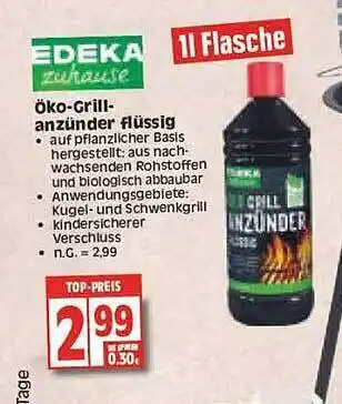 Edeka Edeka Zuhause öko-grillanzünder Flüssig Angebot