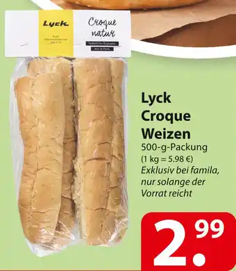 Famila Nord Ost Lyck Croque Weizen 500 g Packung Angebot