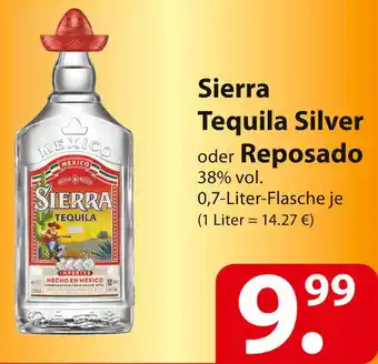 Famila Nord Ost Sierra Tequila Silver oder Reposado 0,7 Liter Flasche Angebot