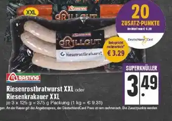 Edeka Rasting Riesenrostbratwurst XXL Oder Riesenkrakauer XXL Angebot