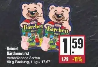 Edeka Reinert Bärchenwurst Angebot