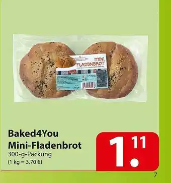 Famila Nord Ost Baked4you Mini-fladenbrot Angebot