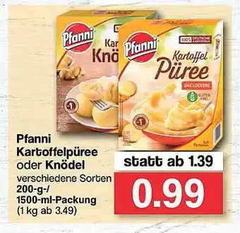 Famila Nord West Pfanni Kartoffelpüree Oder Knödel Angebot