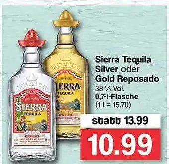 Famila Nord West Sierra Tequila Silver Oder Gold Reposado Angebot