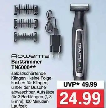 Famila Nord West Rowenta Barttrimmer Tn6000 Angebot