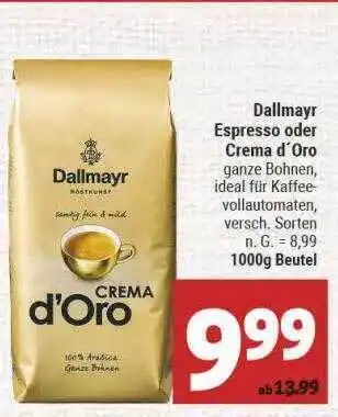 Marktkauf Dallmayr Espresso Oder Crema D'oro Angebot