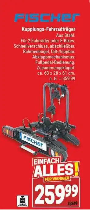 Marktkauf Fischer Kupplungs-fahrradträger Angebot