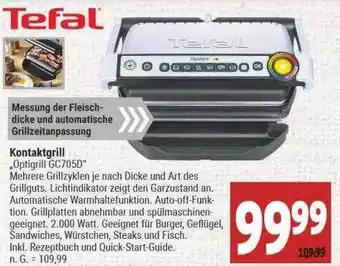 Marktkauf Tefal Kotaktgrill „optigrill Gc705d“ Angebot