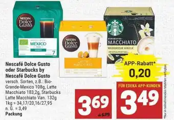 Marktkauf Nescafé Dolce Gusto Oder Starbucks By Nescafé Dolce Gusto Angebot