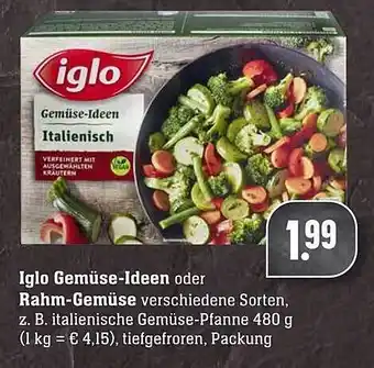 Scheck-in-Center Iglo Gemüse-ldeen Oder Rahm Gemüse Angebot