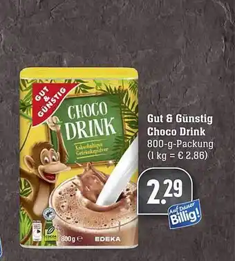 Scheck-in-Center Gut & Günstig Choco Drink Angebot