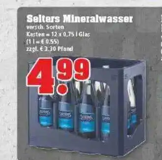 trinkgut Selters Mineralwasser Versch. Sorten Angebot