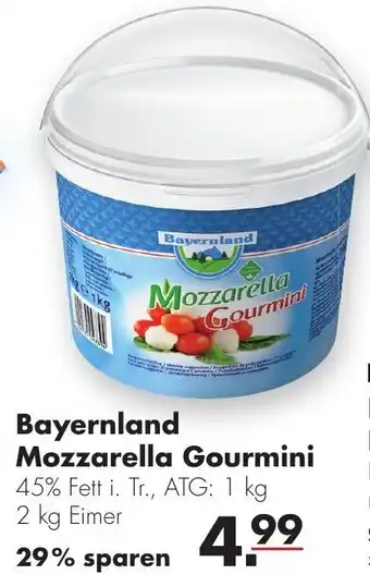 Handelshof Bayernland Mozzarella Gourmini 2 kg Eimer Angebot