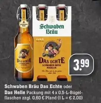 Edeka Schwaben Bräu Das Echte Oder Das Helle Angebot