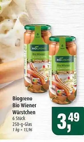 Markant Markt Biogreno Bio Wiener Würstchen Angebot