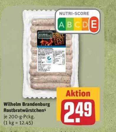Wilhelm Brandenbrug Rostbratwürstchen Angebot bei REWE