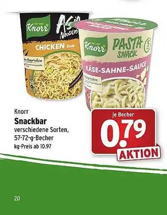 Wasgau Knorr Snackbar Angebot