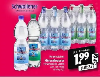 Wasgau Weisensteiner Mineralwasser Angebot