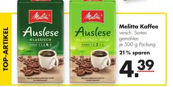 Handelshof Melitta Kaffee 500 g Packung Angebot