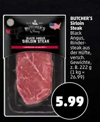 PENNY Butcher’s sirloin steak Angebot