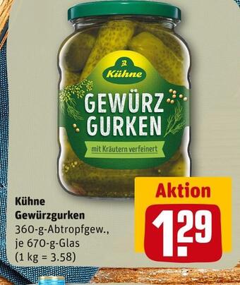 REWE Kühne gewürzgurken Angebot