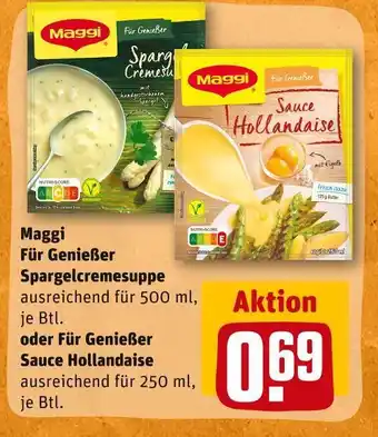 REWE Maggi für genießer spargelcremesuppe oder für genießer sauce hollandaise Angebot