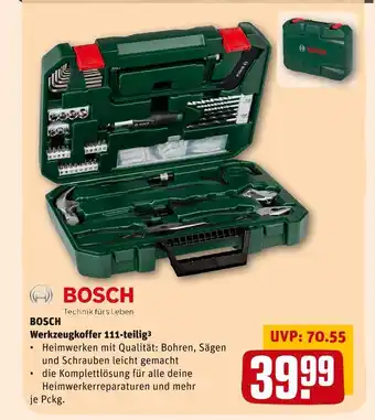 REWE Bosch werkzeugkoffer 111-teilig Angebot