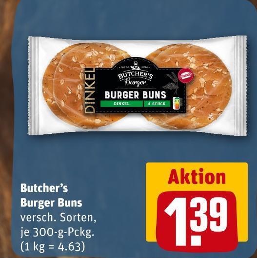 Butcher’s burger buns Angebot bei REWE