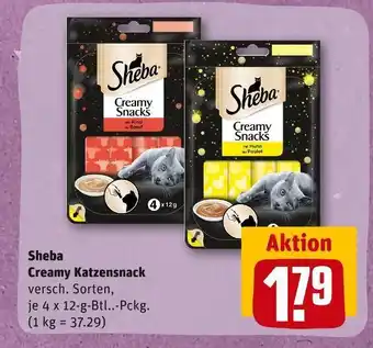 REWE Sheba creamy katzensnack Angebot