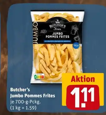 REWE Butcher’s jumbo pommes frites Angebot