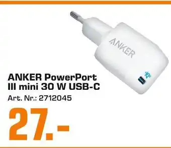 Saturn Anker powerport iii mini 30 w usb-c Angebot