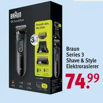 Rossmann Braun series 3 shave & style elektrorasierer Angebot