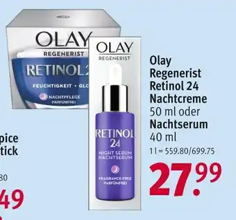 Rossmann Olay regenerist retinol 24 nachtcreme oder nachtserum Angebot